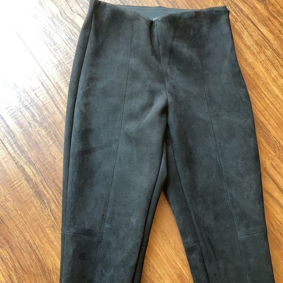 Zara basics black faux suede leather pants size XS - Picture 11 of 11